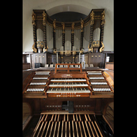 Dresden (Strehlen), Christuskirche, Orgel mit Spieltisch