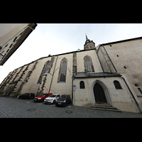 Bautzen, Dom St. Petri (Kohl-Orgel im katholischen Teil), Nördliche Seitenansicht von der Straße 'An der Petrikirche' aus