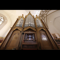 Bautzen, Dom St. Petri (Eule-Orgel im evangelischen Teil), Kohl-Orgel mit Spieltisch perspektivisch