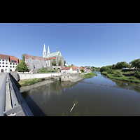 Görlitz, St. Peter und Paul, Blick von der Altstadtbrücke (Neiße) zur Peterskirche
