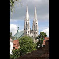 Görlitz, St. Peter und Paul (Sonnenorgel), Blick vom Nikolaiberg zur Peterskirche