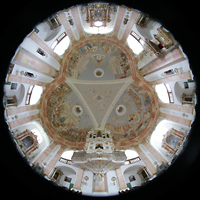Waldsassen - Kappl, Dreifaltigkeitskirche (Wallfahrtskirche der Heiligsten Dreifaltigkeit), Gesamter Innenraum