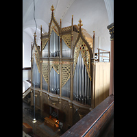 Hof, St. Michaelis, Orgel von der oberen linken Seitenempore aus gesehen