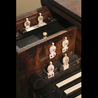Berlin (Tiergarten), Musikinstrumenten-Museum - Marcussen-Orgel, Claviorganum - Register