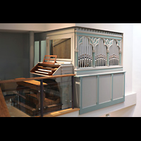 Berlin (Tiergarten), Musikinstrumenten-Museum - Regal, Marcussen-Orgel