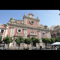 Sevilla, Iglesia de El Salvador, Fassade und Außenansicht vom Plaza del Salvador aus