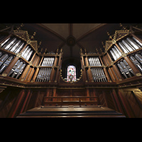 Königslutter, Kaiserdom, Blick über den Spieltisch auf die Orgel