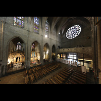 Barcelona, Basílica Santa María del Pí, Blick von der Orgelempore in die Kirche in Richtung Rückwand