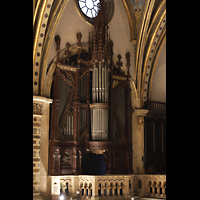 Montserrat, Basílica Santa María, Prospekt der alten Orgel (nicht mehr funktionstüchtig) im hinteren Hauptschiff