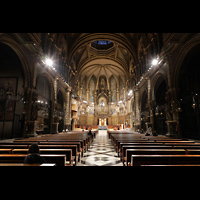 Montserrat, Basílica Santa María - Capella de Sant Fructuós, Innenraum in Richtung Chor