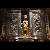 Montserrat, Basílica Santa María - Capella de Sant Fructuós, Statue Unserer Lieben Frau von Montserrat (schwarze Madonna) aus dem 12. Jh.