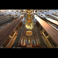 Barcelona, La Sagrada Familia (Krypta-Orgel), Vierung und Chororgel