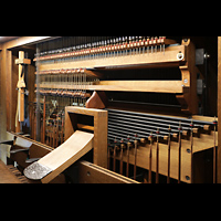 Barcelona, La Sagrada Familia (Chororgel), Mechanik im Spieltisch der Krypta-Orgel