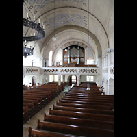 Bad Steben, Lutherkirche, Blick von der Kanzel zur Orgel