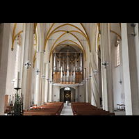 Magdeburg, Kathedrale St. Sebastian, Innenraum in Richtung Hauptorgel