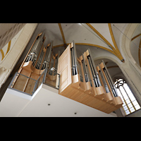 Magdeburg, Kathedrale St. Sebastian (Chororgel), Orgelempore seitlich von unten