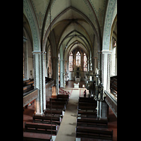 Helmstedt, St. Stephani (Chororgel), Blick von der Orgelempore in die Kirche