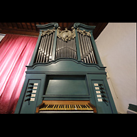 La Orotava (Tenerife), San Juan Bautista (Richborn-Orgel), Barockorgel mit Spiieltisch perspektivisch