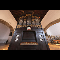 La Orotava (Teneriffa), San Agustín, Orgel mit Spieltisch perspektivisch