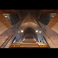 Hannover, Marktkirche St. Georgii et Jacobi (Italienische Orgel), Spieltisch und Chor-Ensembleorgel