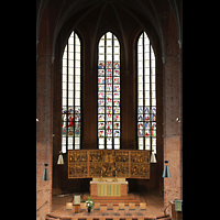 Hannover, Marktkirche St. Georgii et Jacobi (Hauptorgel), Chorraum von der Mittelempore aus gesehen