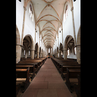 Landau, Stiftskirche, Innenraum in Richtung Chor