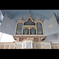 Krummhörn - Rysum (Ostfriesland), Kirche, Orgel perspektivisch