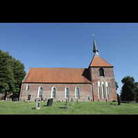 Krummhörn - Rysum (Ostfriesland), Kirche, Ansicht von Süden