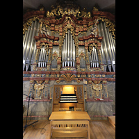 Altötting, Stiftskirche St. Philippus und Jakobus, Orgel mit Spieltisch