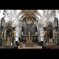 Regensburg, St. Emmeram, Chorraum mit Seitrenaltären