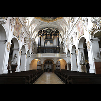 Regensburg, St. Emmeram, Innenraum in Richtung Orgel
