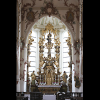 Regensburg, Stiftspfarrkirche St. Kassian, Hochaltar von 1908 (Rekonstruktion des 1759 geschaffenen und 1864 zerstörten Altars)
