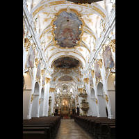 Regensburg, Stiftskirche Unserer Lieben Frau zur Alten Kapelle ('Alte Kapelle'), Innenraum in Richtung Chor