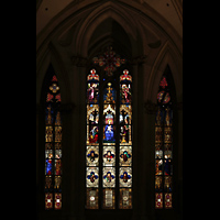 Regensburg, Dom St. Peter, Buntglasfenster im nordwestlichen Querhaus mit Szenen aus der Kindheitsgeschichte Jesu (1829)