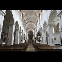 Regensburg, Niedermünster, Innenraum in Richtung Chor