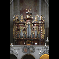 Regensburg, Niedermünster, Orgel im Brandenstein-Prospekt von 1757