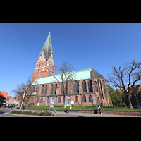 Lüneburg, St. Johannis (Chororgel), Außenansicht von Süden von der Weiherstraße