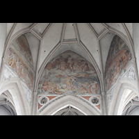 Ingolstadt, Liebfrauenmünster (Truhenorgel), Fresken über dem Chorraum am Übergang zum Hauptschiff