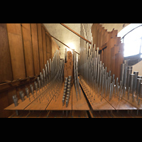 Stockholm, S:t Jacobs Kyrka (Kleine Orgel), Pfeifen des Fernwerks