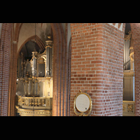 Stockholm, Domkyrka (S:t Nicolai kyrka, Storkyrkan), Blick von der Seitenempore zur Orgel