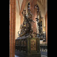Stockholm, Domkyrka (S:t Nicolai kyrka, Storkyrkan), Skulpturengruppe 'St. Georg mit dem Drachen kämpfend' von Bernt Notke, 1489