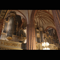 Stockholm, Domkyrka (S:t Nicolai kyrka, Storkyrkan), Seitlicher Blick auf die Orgelempore