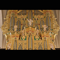 Stockholm, Deutsche St. Gertruds-Kirche, Prospektdetail der Düben-Orgel