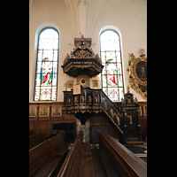 Stockholm, Deutsche St. Gertruds-Kirche (Juno-Orgel), Achteckige Kanzel von 1660