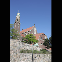 Stockholm, Engelbrektskyrkan, Blick vom Uggelviksgatan von Südosten auf die Kirche