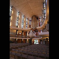 Stockholm, Uppenbarelsekyrkan (Auferstehungskirche), Orgelempore seitlich