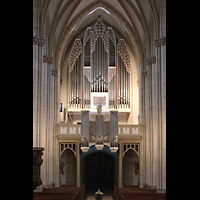 Viersen, St. Cornelius und Peter, Orgelempore (beleuchtet)