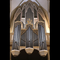 Viersen - Dülken, St. Cornelius und Peter, Rückpositiv und Orgel perspektivisch