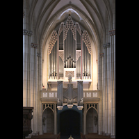 Viersen, St. Cornelius und Peter, Orgelempore (beleuchtet)