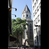 Köln (Cologne), St. Andreas Dominikaner, Nördliches Querhaus und Vierungsturm von Andreaskloster aus gesehen